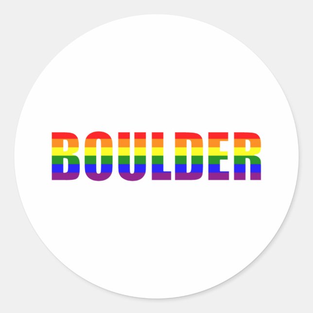 Adesivo Redondo Boulder, Colorado (Frente)