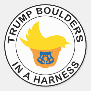 Adesivo Redondo Boulders De Trump Num Harness