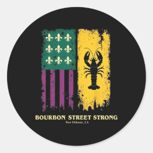 Adesivo Redondo Bourbon Street Forte Orleans Orleans Prioridades M