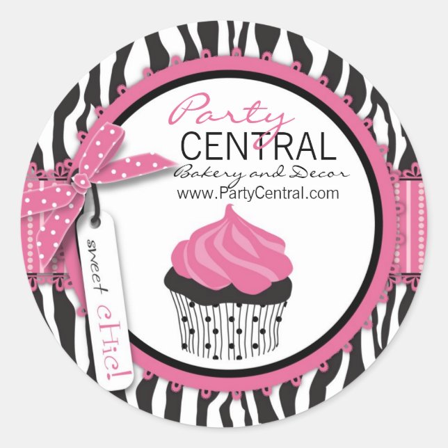 Adesivo Redondo Boutique Chic Business Sticker (Frente)