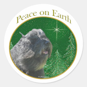 Adesivo Redondo Bouvier Des Flandres Peace
