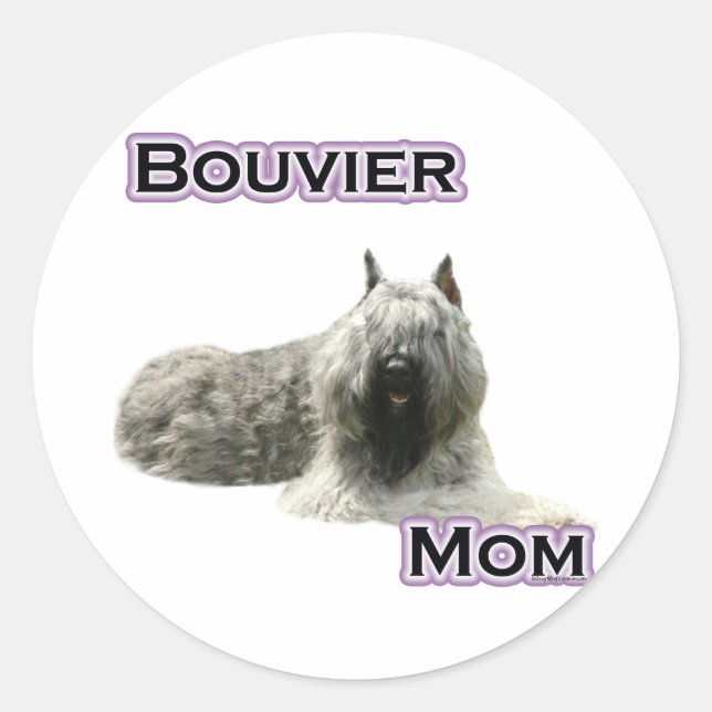 Adesivo Redondo Bouvier Mãe 4 - Sticker (Frente)