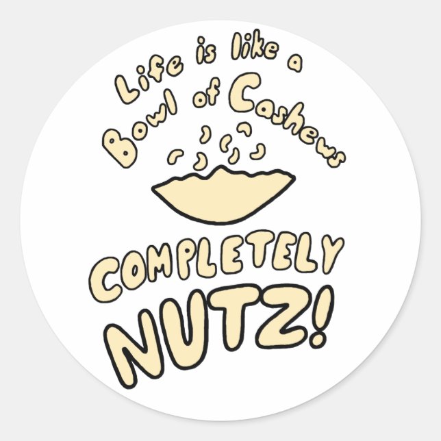 Adesivo Redondo Bowl de Cashews (Frente)