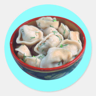 Adesivo Redondo Bowl de Pelmeni