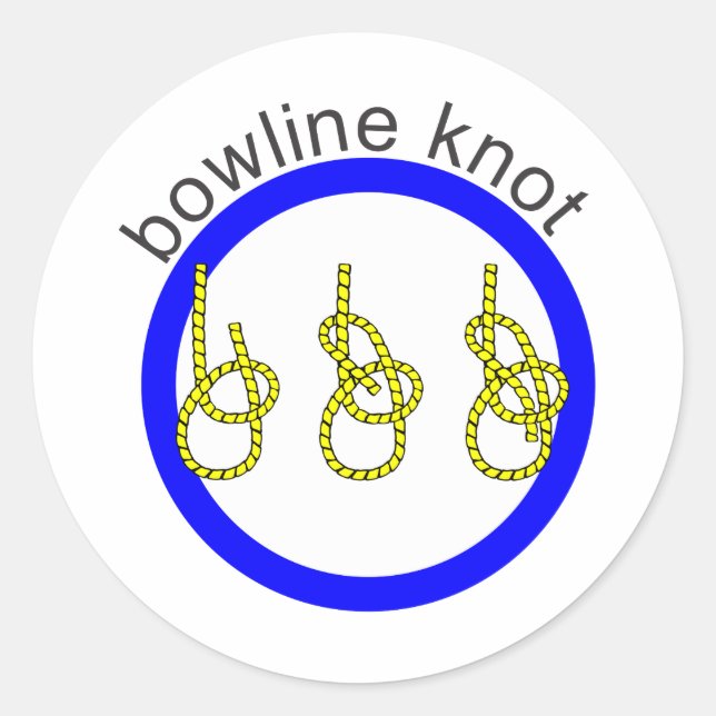 Adesivo Redondo Bowline Knot (Frente)