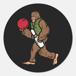 Adesivo Redondo Bowling Pé Grande Funilário Sasquatch Meninos Cria