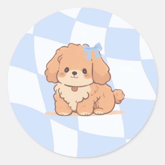 Adesivo Redondo Bows & Bones Stickers (Frente)