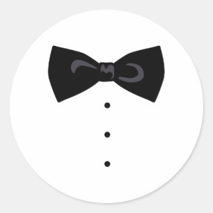 Adesivo Redondo Bowtie preto