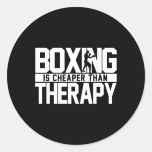 Adesivo Redondo Boxe É Mais Barato Que Terapia Citação de Kickboxi
