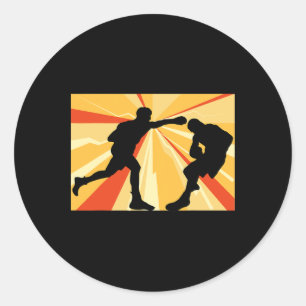 Adesivo Redondo Boxe Legal, Mma, Kickboxing Soco Cruzado