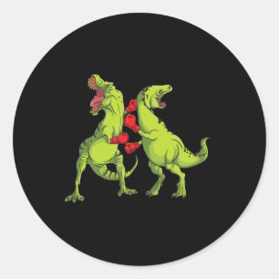Adesivo Redondo Boxe T-rex