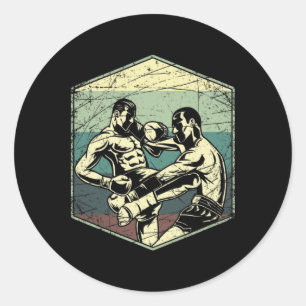 Adesivo Redondo Boxe Tailandesa Muay Thai