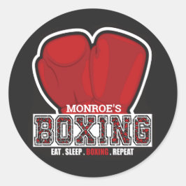 Adesivo Redondo Boxer Boxer Boxer Glove Prize Fighter
