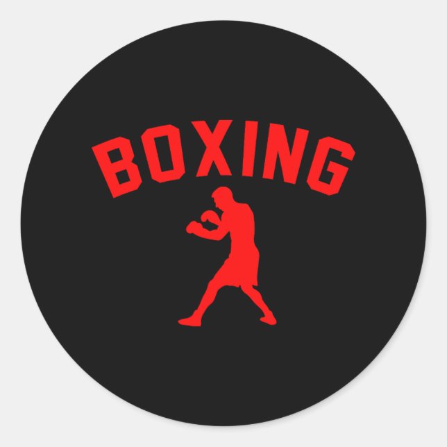 Adesivo Redondo Boxer Boxer Boxing Fan Boxing Boxer Boxing Boxer (Frente)