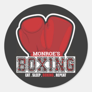 Adesivo Redondo Boxer Boxer Boxing Glove Prize Fighter