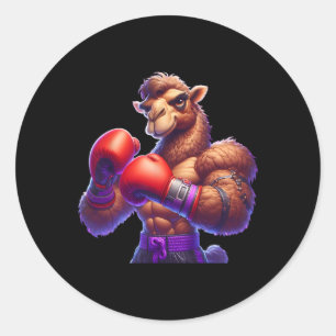 Adesivo Redondo Boxer Camel Boxer Kickboxer Mma Fighter Combat Sp
