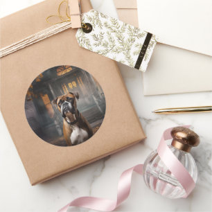 Adesivo Redondo Boxer Halloween Scary