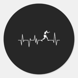 Adesivo Redondo Boxer Heartbeat - Boxing Boxing Gift Boxing