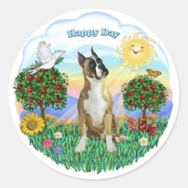 Adesivo Redondo Boxer (orelhas cortadas)