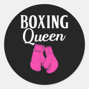 Adesivo Redondo Boxer Queen Sport Fighting Boxer