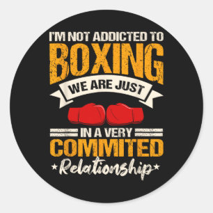 Adesivo Redondo Boxer Ring Luvas Boxer Esporte Treinador