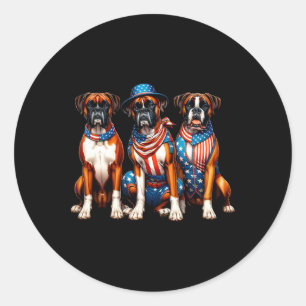 Adesivo Redondo Boxers Patriótico 4 De Julho Dos Eua Flag America
