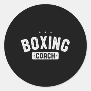 Adesivo Redondo Boxing Boxing Coach Vintage