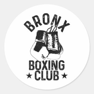 Adesivo Redondo Boxing Bronx Martial Arts Ny New York Boxer