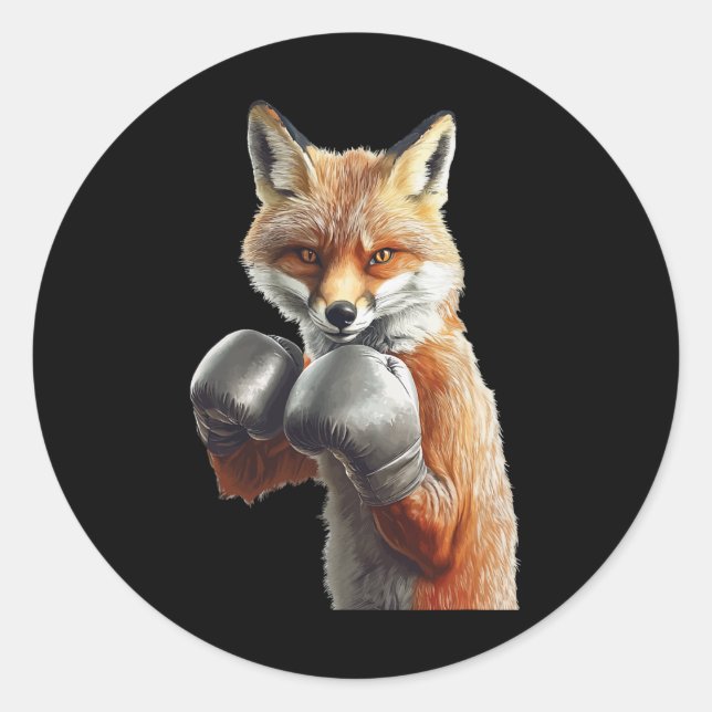 Adesivo Redondo Boxing Fox (Frente)