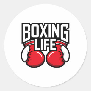 Adesivo Redondo Boxing Life Para Boxers Profissionais Amadores 5