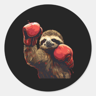Adesivo Redondo Boxing Lover Boxing Luvas Kickboxing Engraçadas