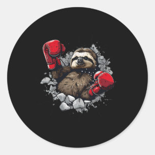 Adesivo Redondo Boxing Lover Boxing Luvas Kickboxing Engraçadas