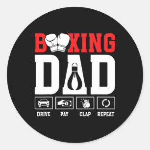 Adesivo Redondo Boxing Pai Drive Pay Clap Boxing Padre