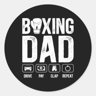 Adesivo Redondo Boxing Pai Drive Pay Clap Boxing Padre 1