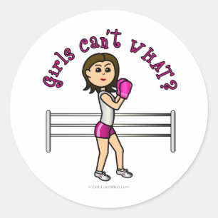Adesivo Redondo Boxing para mulheres Rosas claro