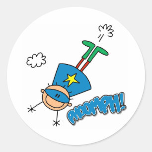 Adesivo Redondo Boy Hero Flying