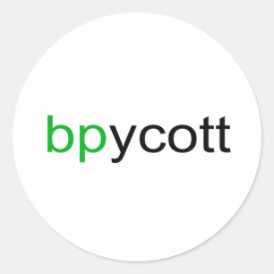 Adesivo Redondo Boycott BP Round Sticker