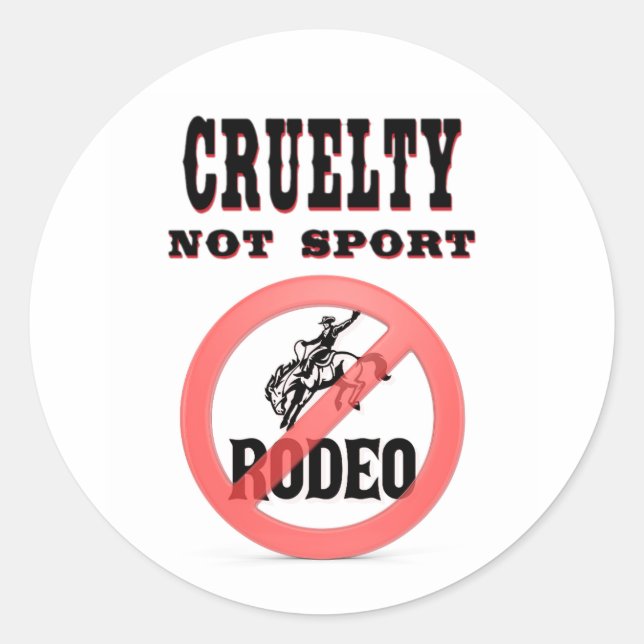 Adesivo Redondo Boycott Rodeo (Frente)