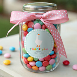 Adesivo Redondo Boys Bobo Goose First Birthday Gingham Favor