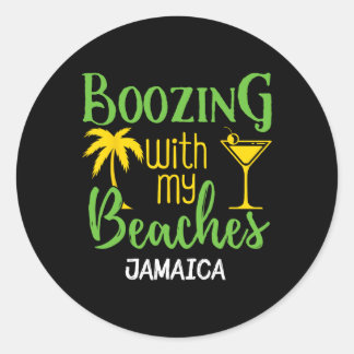 Adesivo Redondo Bozando Com Minhas Praias, Bachelorette Girls Trip