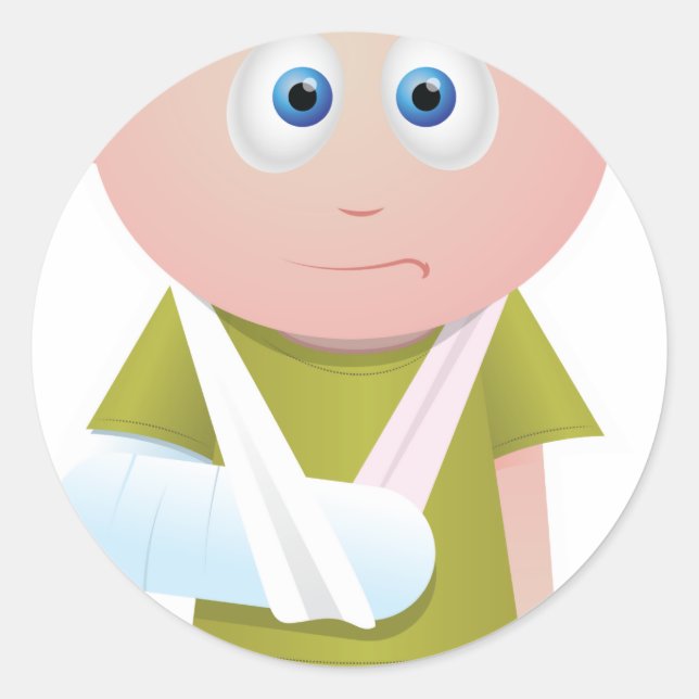 Adesivo Redondo Braço quebrado (Frente)