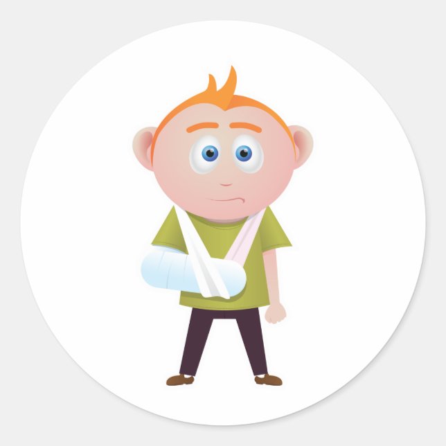 Adesivo Redondo Braço quebrado (Frente)