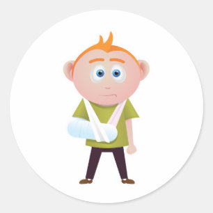 Adesivo Redondo Braço quebrado