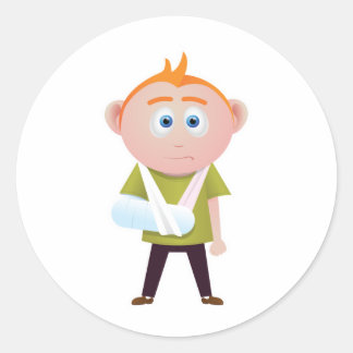 Adesivo Redondo Braço quebrado