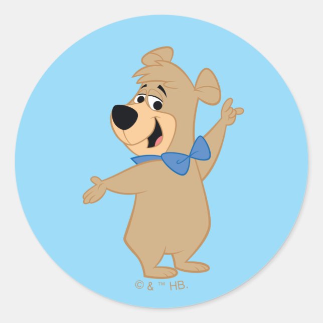 Adesivo Redondo Braços com Urso Boo-Boo Amplos (Frente)