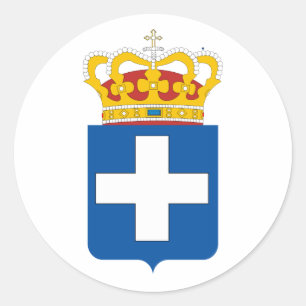 Adesivo Redondo Braços reais gregos, piscina