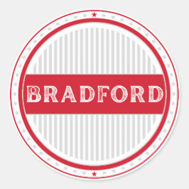 Adesivo Redondo Bradford City Pride Emblem – English Identity