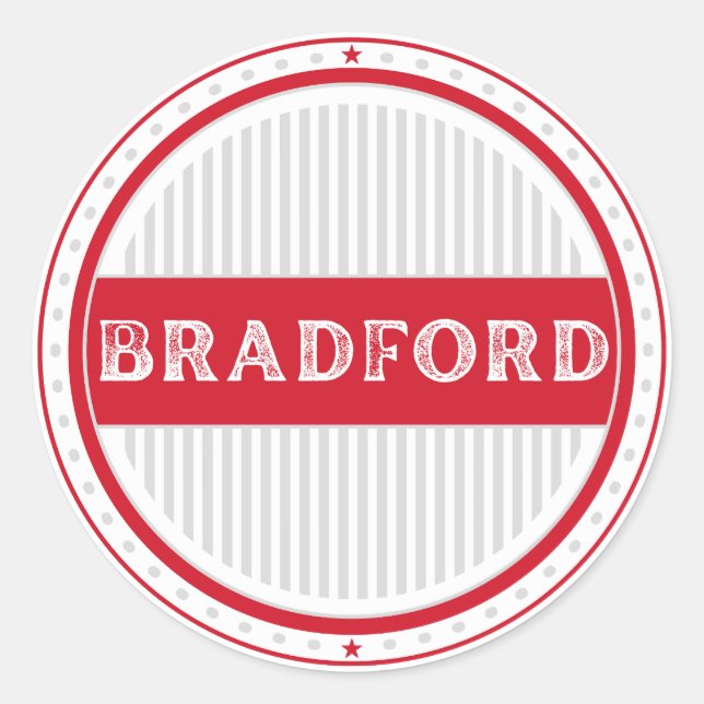 Adesivo Redondo Bradford City Pride Emblem – English Identity (Frente)