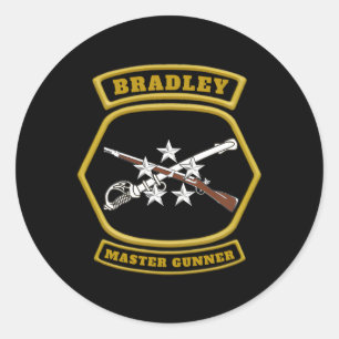 Adesivo Redondo Bradley Master Gunner Emblem