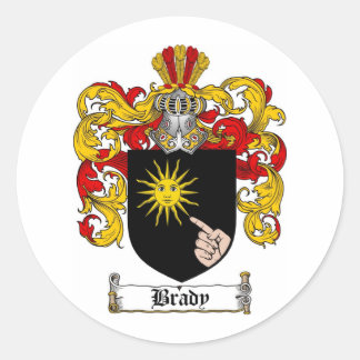 ADESIVO REDONDO BRADY FAMILY CREST - BRADY CASACO DE ARMAS
